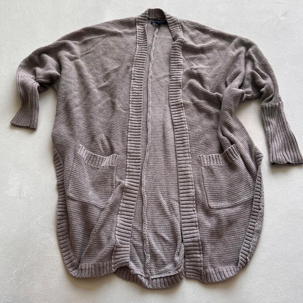 American Eagle Outfitters Dark oatmeal Librarian Light Academia Knit Cardigan